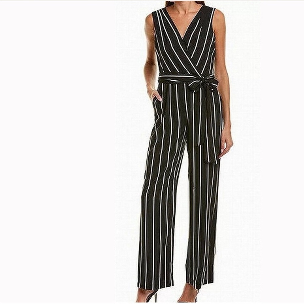Tahari Stipe Jumpsuit